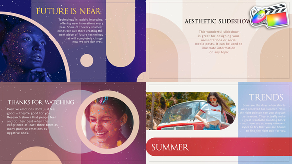 Aesthetic Stylish Slideshow for FCPX alt