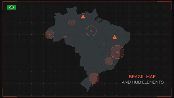 Brazil Map and HUD Elements