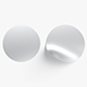 Two Round Stickers - silver smooth and bended adhesive labels - 3DOcean Item for Sale