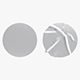 Two Round Stickers - silver flat and crumpled adhesive label - 3DOcean Item for Sale