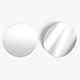 Two Round Stickers - silver smooth and curled corners glued tag - 3DOcean Item for Sale