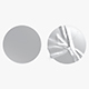 Two Round Stickers - silver smooth and rugose glued label - 3DOcean Item for Sale