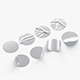 8 Stickers set - silver adhesive sticky labels - 3DOcean Item for Sale