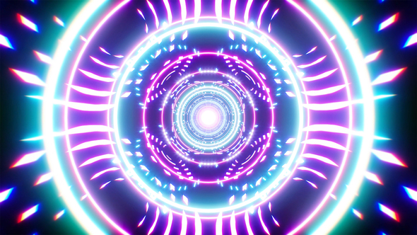 Infinite Pattern Neon Light Loop