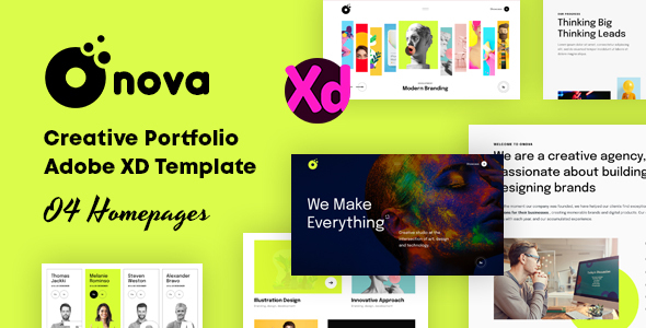 Onova - Creative Portfolio Adobe XD Template