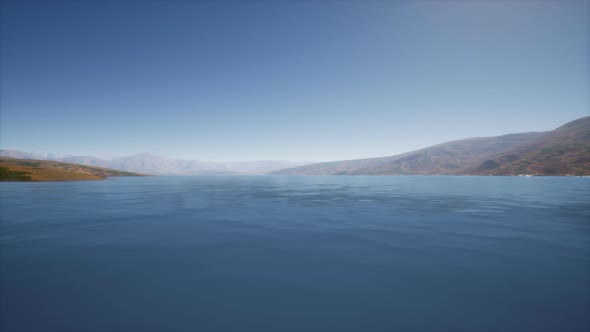 Lake in Hills on Summer Day