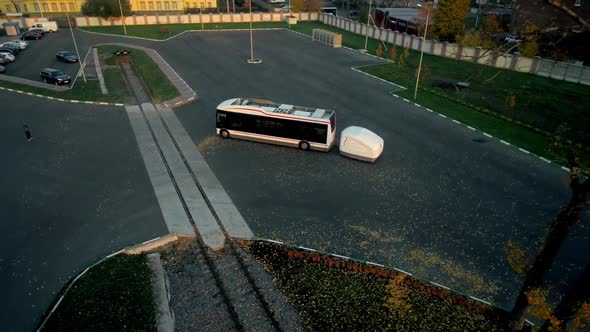 Electric Bus on the Test Road