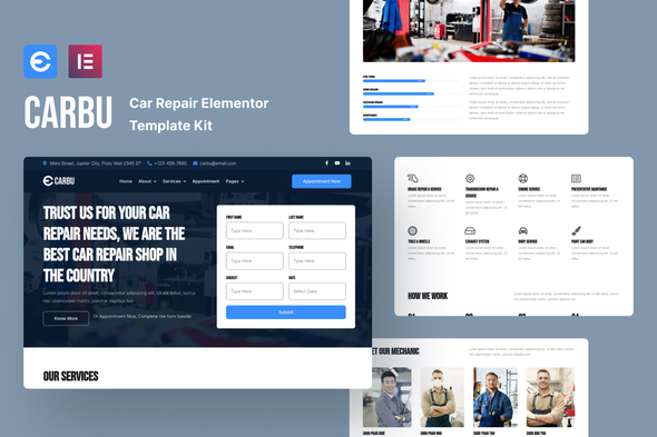 Carbu - Car Repair Elementor Template Kit
