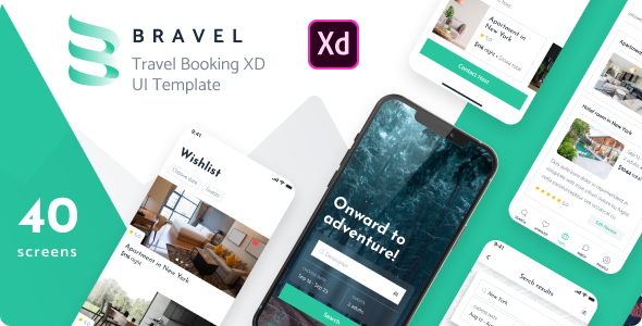 Bravel - Travel Booking App XD UI Template