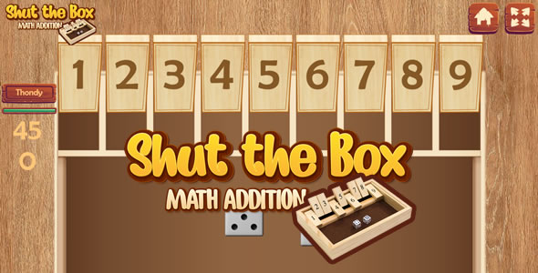 Shut The Box - Math Addition - Educational Game Construct 3