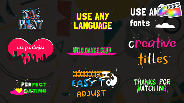 Colorful Creative Titles | FCPX alt