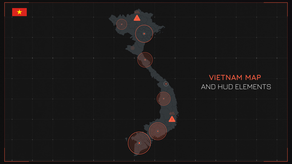 Vietnam Map and HUD Elements