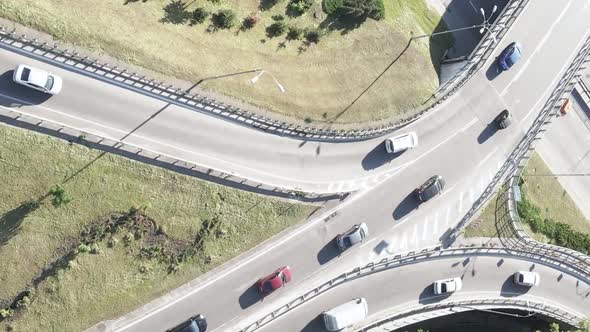 Cars on the Road Aerial View