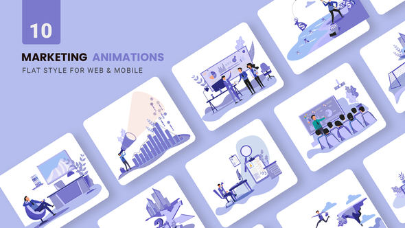 Business Marketing Animations - Flat Concept