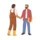 Businessman and Farmer Shaking Hands Vector - GraphicRiver Item for Sale
