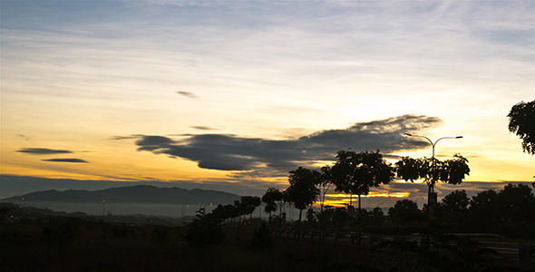 Blue Sky Sunrise - 3K Resolution