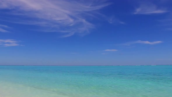 Sunny landscape of tropical sea view beach trip by clear ocean with sand background near sandbar