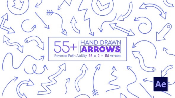 Hand Drawn Arrow Pack After Effects