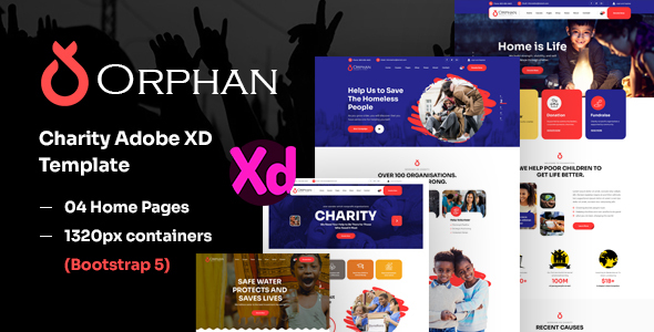 Orphan | Charity Adobe XD Template
