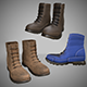 This is a low poly 3D shoe boots model with three textures - 3DOcean Item for Sale