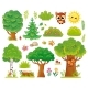 Big Set with Trees Animals - GraphicRiver Item for Sale