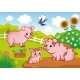 Family of Pigs with a Baby Sitting in the Mud  - GraphicRiver Item for Sale