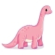 Cute Pink Diplodocus - GraphicRiver Item for Sale
