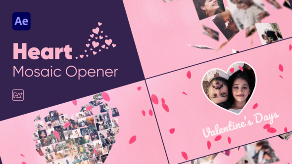 Heart Mosaic Opener For After Effects