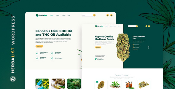 Herbalist - Medical Marijuana Store WordPress Theme