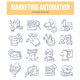 Marketing Automation Doodle Icons - GraphicRiver Item for Sale