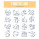 Storytelling Doodle Icons - GraphicRiver Item for Sale