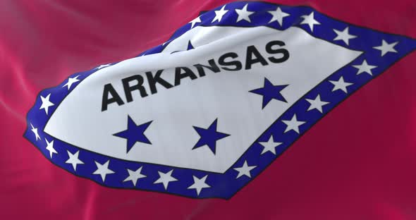 Arkansas Flag Waving