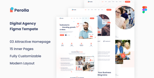 Perolla - Modern Digital Agency Figma Template