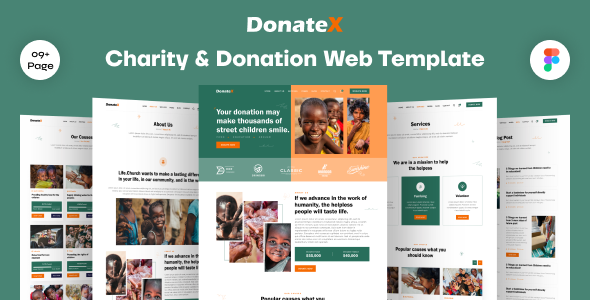 Donatex - Charity & Donation Web Figma Template