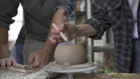 Making a Handmade Clay Pot in the Workshop