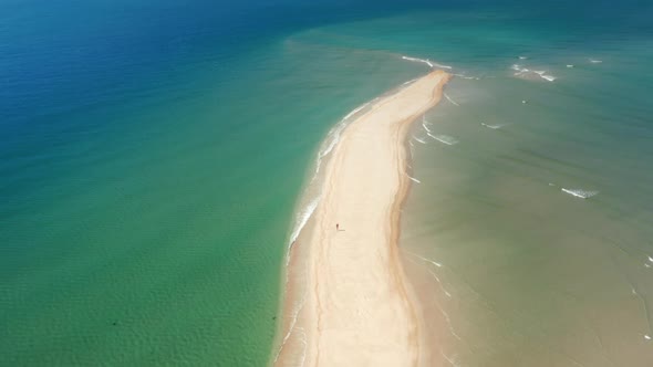 A Small Island Stretching Across the Atlantic Ocean As Seen From Above