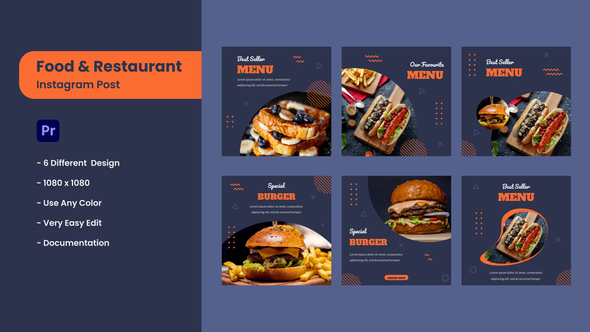 Food & Restaurant Instagram Post MOGRT