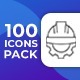 100 Construction Line Icons - VideoHive Item for Sale