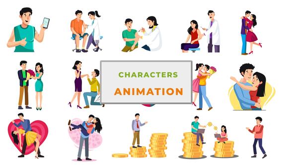 Character Animation Scene After effects Template