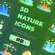 3D Nature and Environment Icons - GraphicRiver Item for Sale