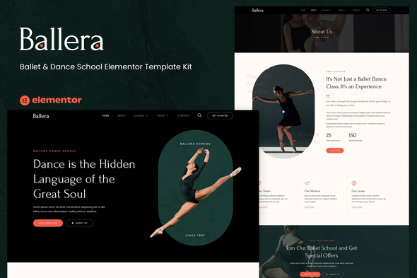 Ballera - Ballet & Dance School Elementor Template Kit