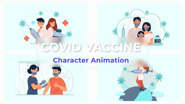 Premiere Pro Covid Vaccine Character Animation Scene