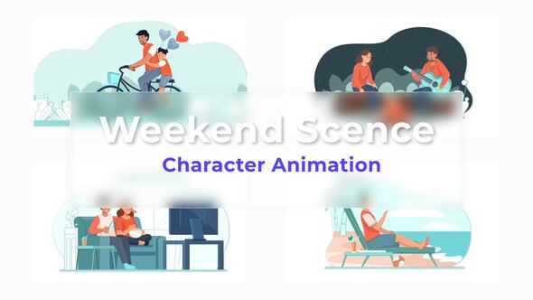 Premiere Pro Weekend Holiday Character Animation Scene