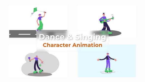 Premiere Pro Solo Dance And Singing Character Animation Scene
