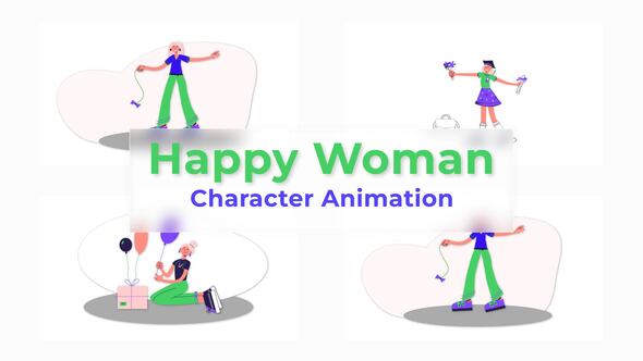 Happy Women Day Character Animation Premiere Pro  Scene