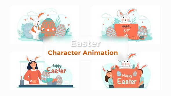 Premiere Pro Easter Character Animation Scene