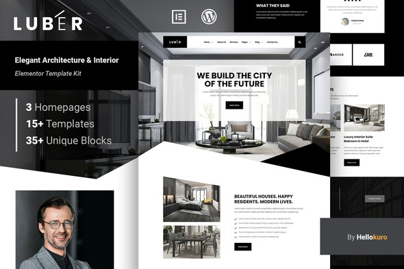 Luber - Elegant Architecture & Interior Elementor Template Kit