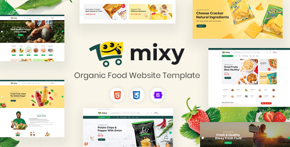 Mixy - Organic Food Website Template