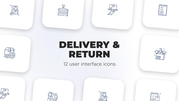 Delivery & Return- user interface icons alt