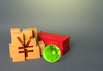 mbol. Production, warehousing storage and shipping logistics worldwide. World trade economy. Manufacture products. Markets. Business globalization